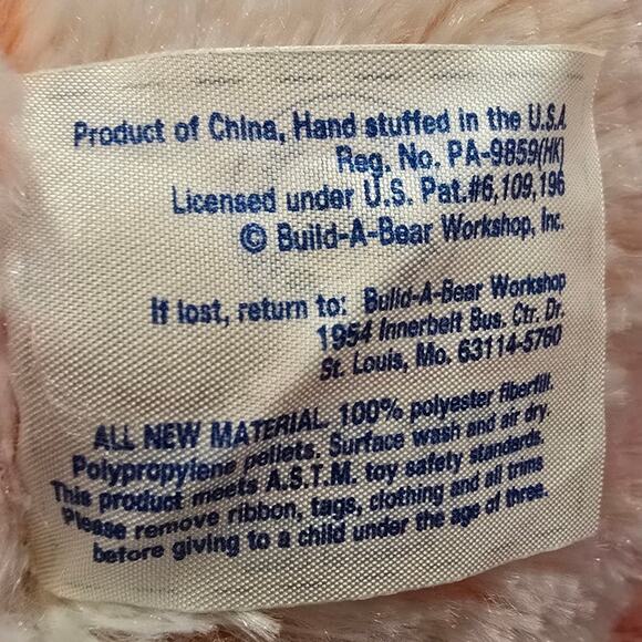 Build-A-Bear Workshop‎ Plush Orange Sherbet Swirl BABW Teddy Tie Dye Frosted 16" - Picture 4 of 4